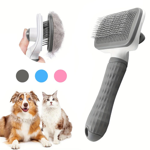 Self-Cleaning Pet Slicker Brush for Dogs & Cats