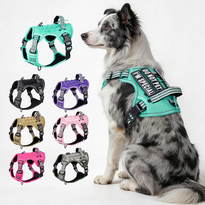 Tactical No-Pull Dog Harness | Heavy-Duty MOLLE Military Vest