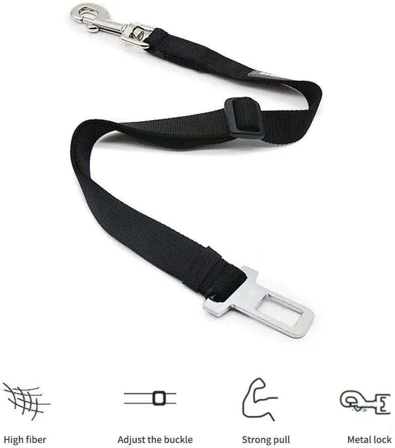 Universal Adjustable Pet Dog Car Seat Belt | Durable Vehicle Safety Lead