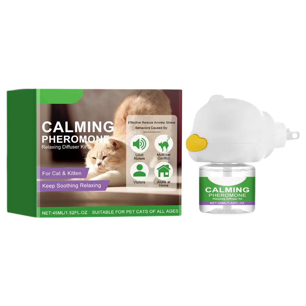 Pheromone Cat Calming Diffuser Kit | Anti-Anxiety Stress Relief Refill