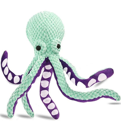 Interactive Octopus Plush Dog Toy | Durable Squeaky Boredom Buster