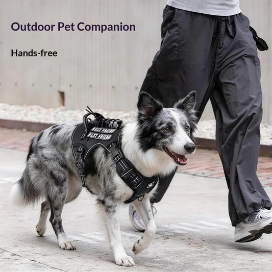 Tactical No-Pull Dog Harness | Heavy-Duty MOLLE Military Vest