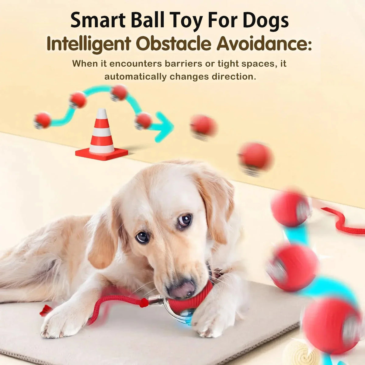 Smart Interactive Dog Toy Ball | Automatic Rolling Bouncing Puppy Toy