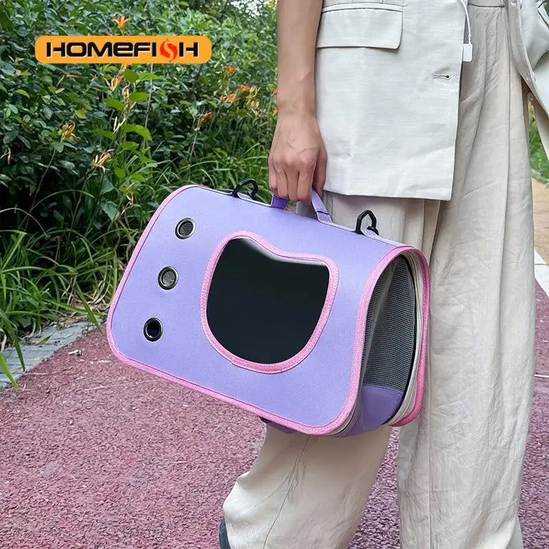 Portable Pet Carrier Bag for Small Dogs & Cats – Foldable & Breathable