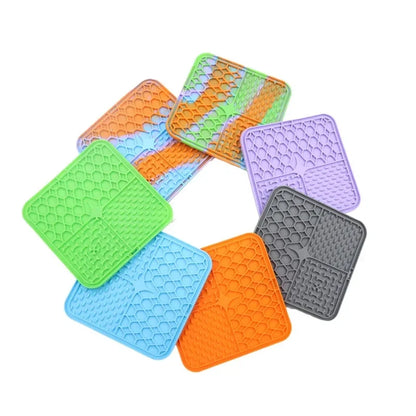 Pet Slow Feeding Lick Mat for Dogs & Cats | Silicone Feeding Placemat