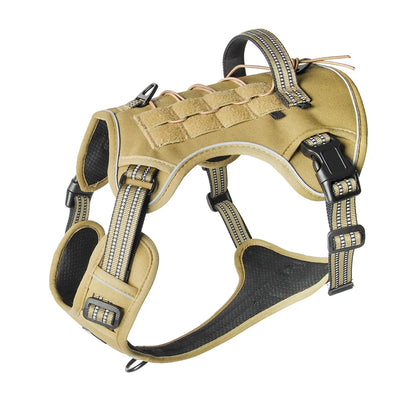 Tactical No-Pull Dog Harness | Heavy-Duty MOLLE Military Vest