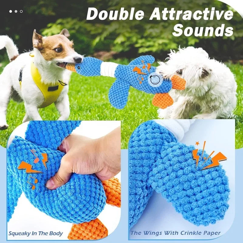 Tough Squeaky Plush Dog Toy | Interactive Anti-Demolition Chew Doll