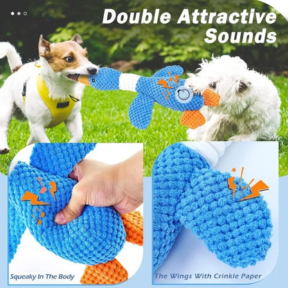 Tough Squeaky Plush Dog Toy | Interactive Anti-Demolition Chew Doll