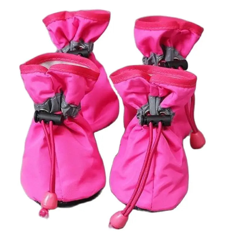 Waterproof Anti‑Slip Dog Boots – 4‑Pack Rain Shoes for Small Pets