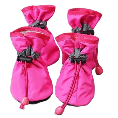 Waterproof Anti‑Slip Dog Boots – 4‑Pack Rain Shoes for Small Pets