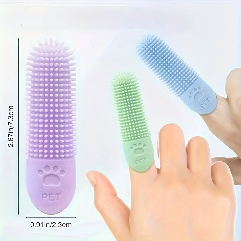 360° Silicone Dog Finger Toothbrush | Soft Pet Dental Cleaning Brush